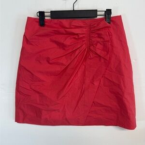Club Monaco Women's Normaah Mini Skirt, Gathered A-Line Side-Zip Ruffled Skirt